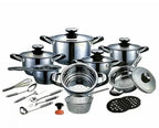 Happiness 23-Piece Stainless Steel Induction Non-Stick Cookware Set