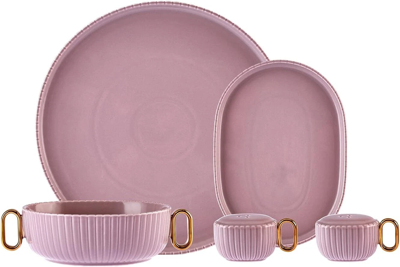 Happiness 16-Piece Elegant Porcelain Dinnerware Set for 6 – Versatile Dining