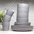 Happiness 16-Piece Stoneware Dinnerware Set – Mugs, Bowls & Plates