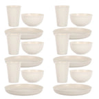 Happiness 18-Piece Reusable Dinnerware Set for 6 – Unbreakable Plates & Bowls