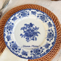 Happiness Antique Azul Blue 24-Piece Porcelain Dinnerware Set – 6 Person Vintage Floral