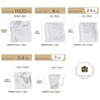Happiness Flora 30-Piece Porcelain Marble Grey Dinnerware Set