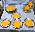 Happiness Fandango 12-Piece Dinnerware Set – 4 Dinner Plates, 4 Salad Plates, 4 Bowls