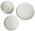 Happiness Colette 12-Piece Stoneware Dinnerware Set – Cream