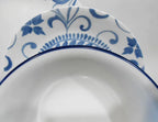 Happiness Artemis 12-Piece Dinnerware Set – Cool Blue Floral Tendrils