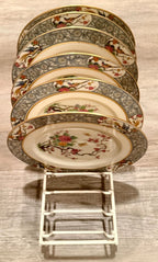 Happiness Ming Floral 19-Piece China Dinnerware Set – Dinner Salad Plates & Dessert Server