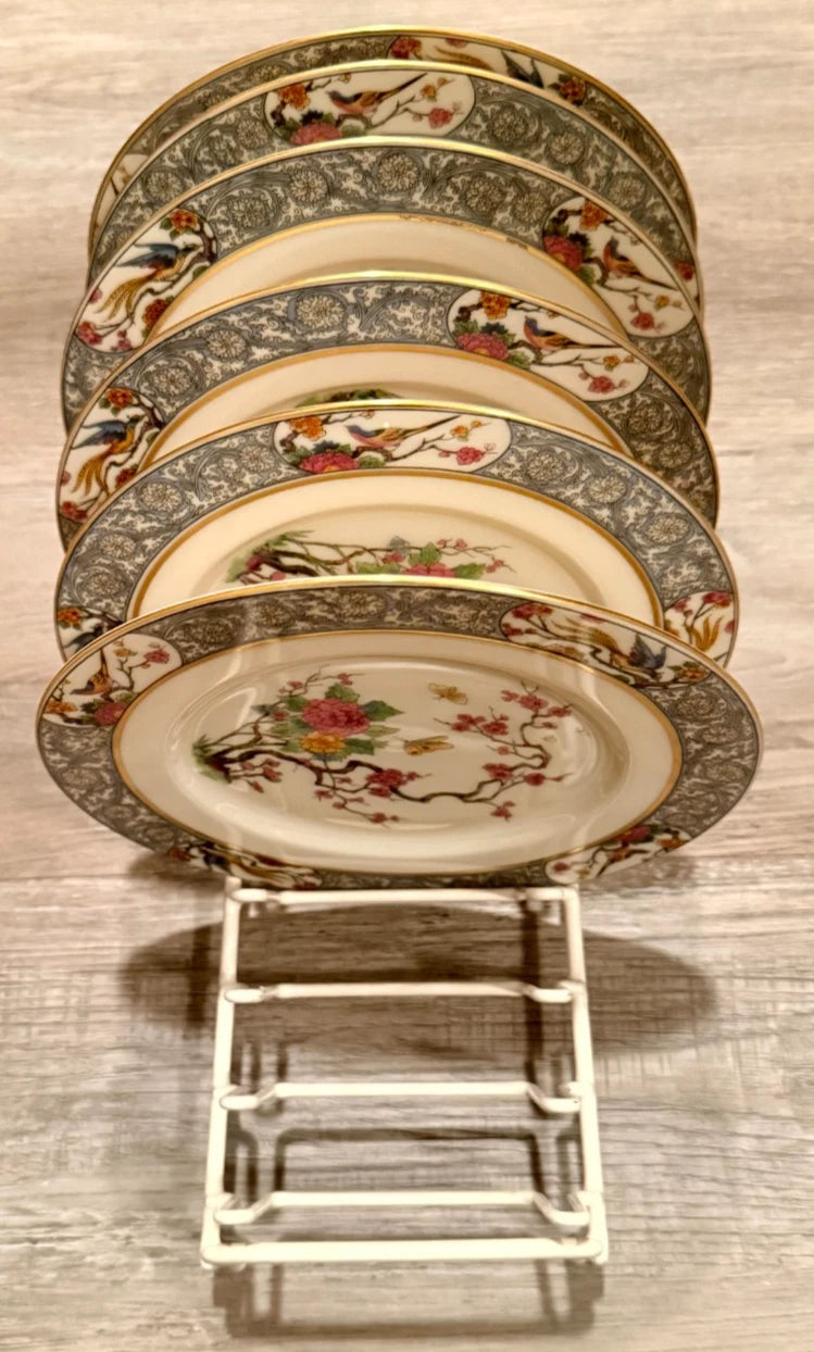 Happiness Ming Floral 19-Piece China Dinnerware Set – Dinner Salad Plates & Dessert Server