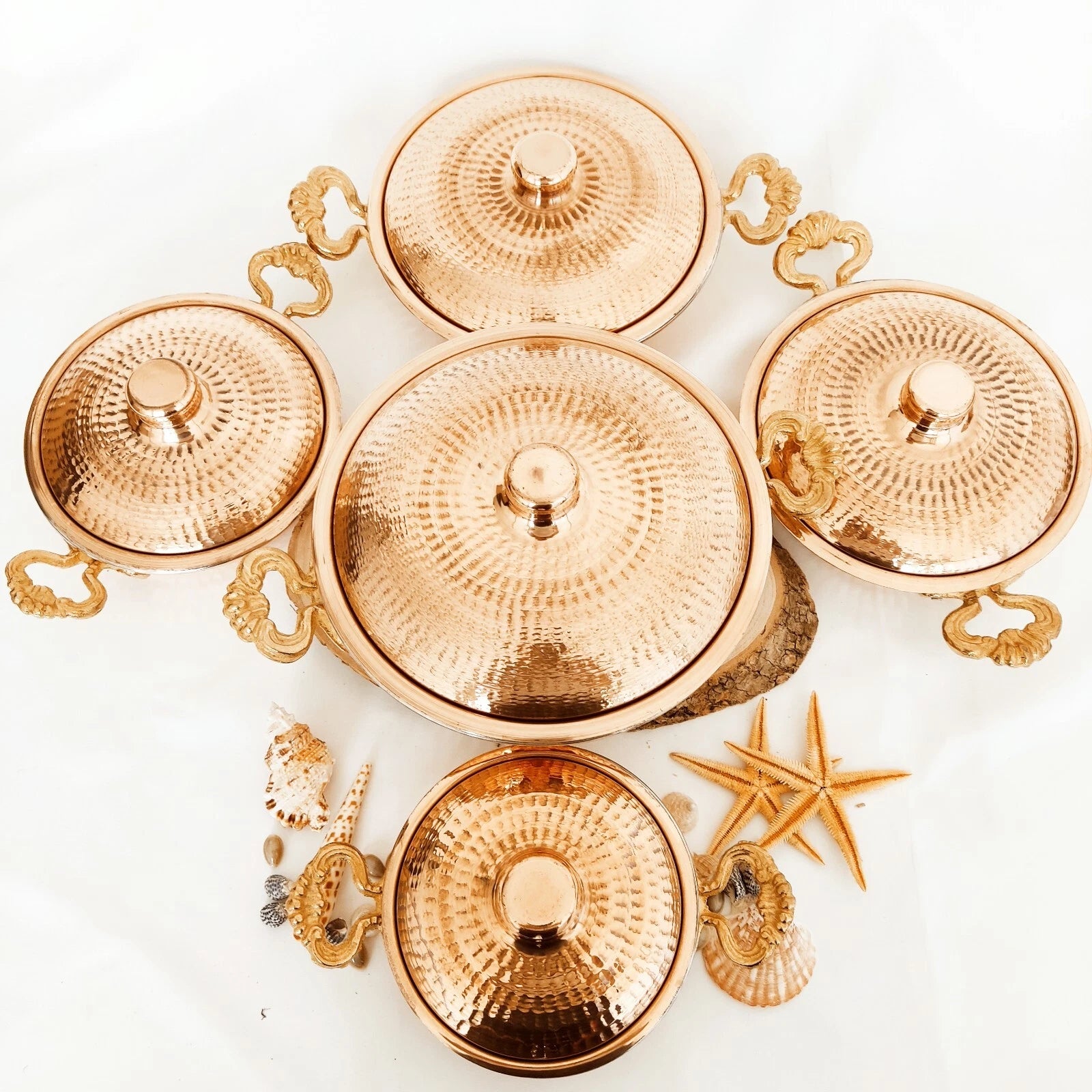 Happiness Handcrafted Copper Cookware Set – Copper Pans, Skillets & Saucepans
