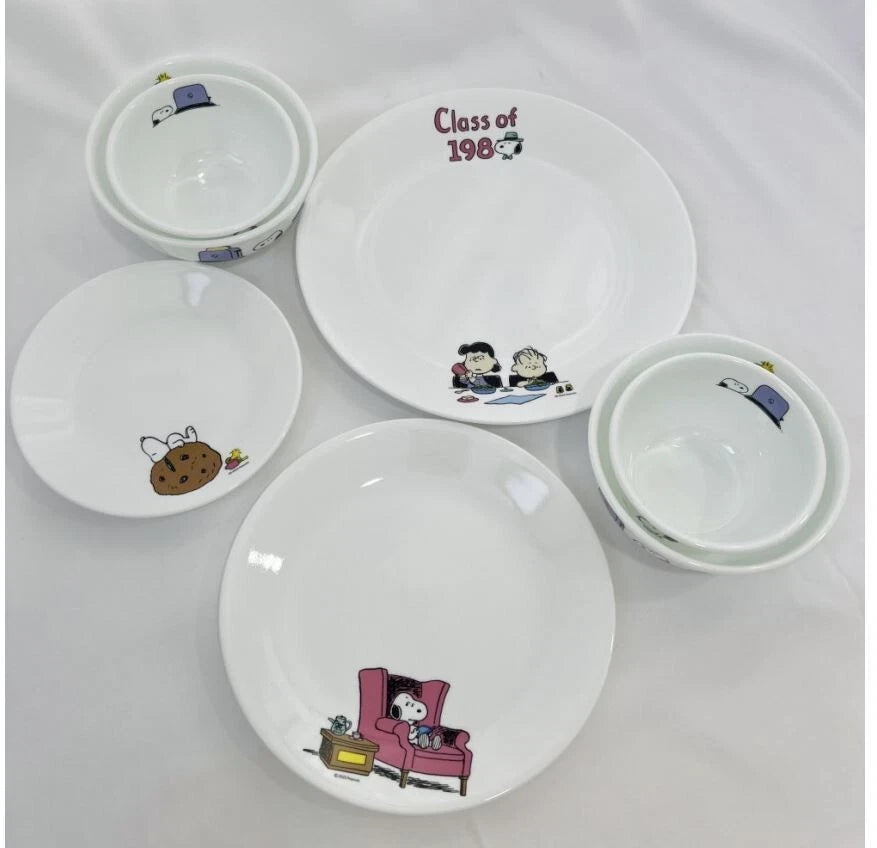 Happiness Snoopy 7-Piece Brunch Dinnerware Set – 2 Person