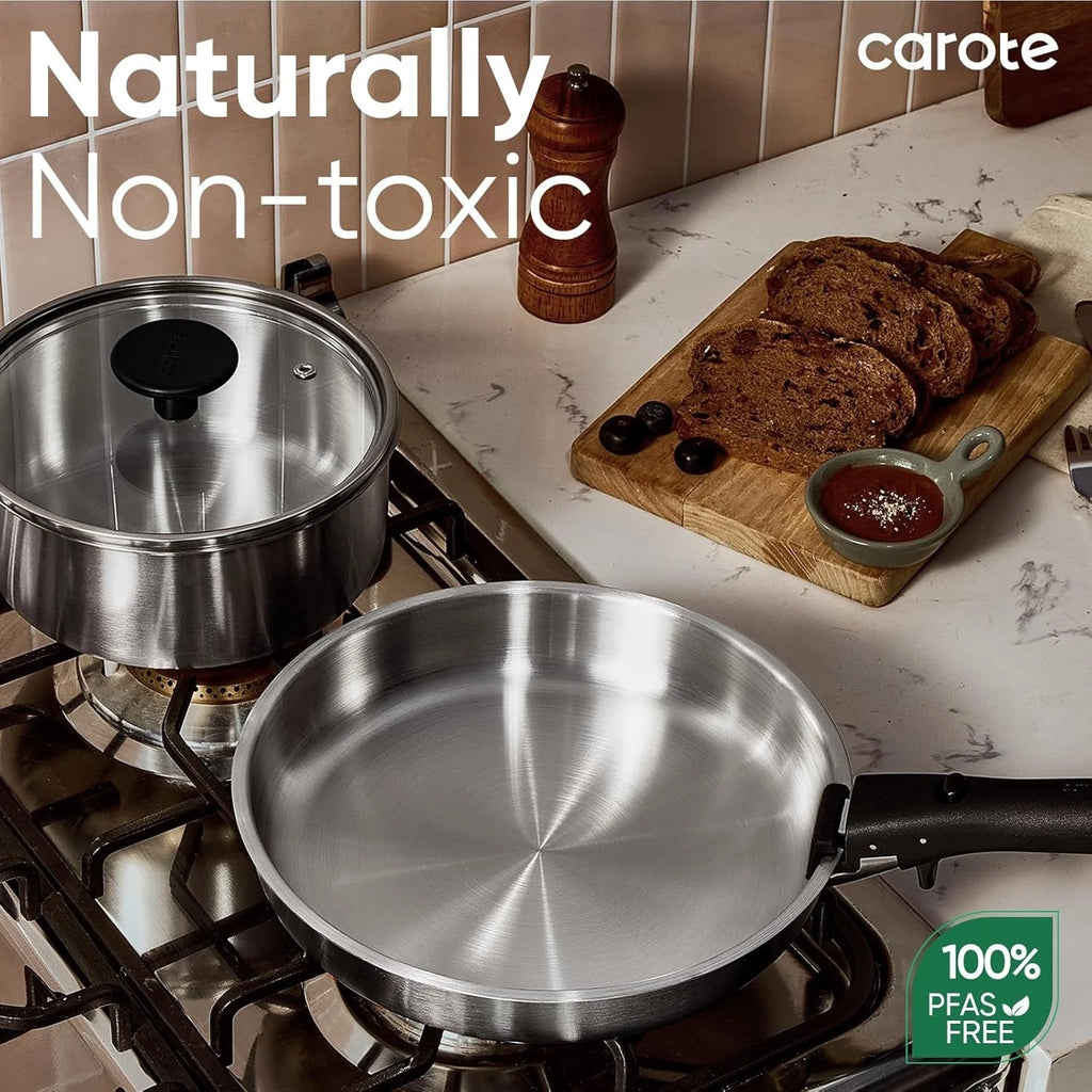 Happiness 15-Piece Induction Cookware Set – Stainless Steel with Removable Handles