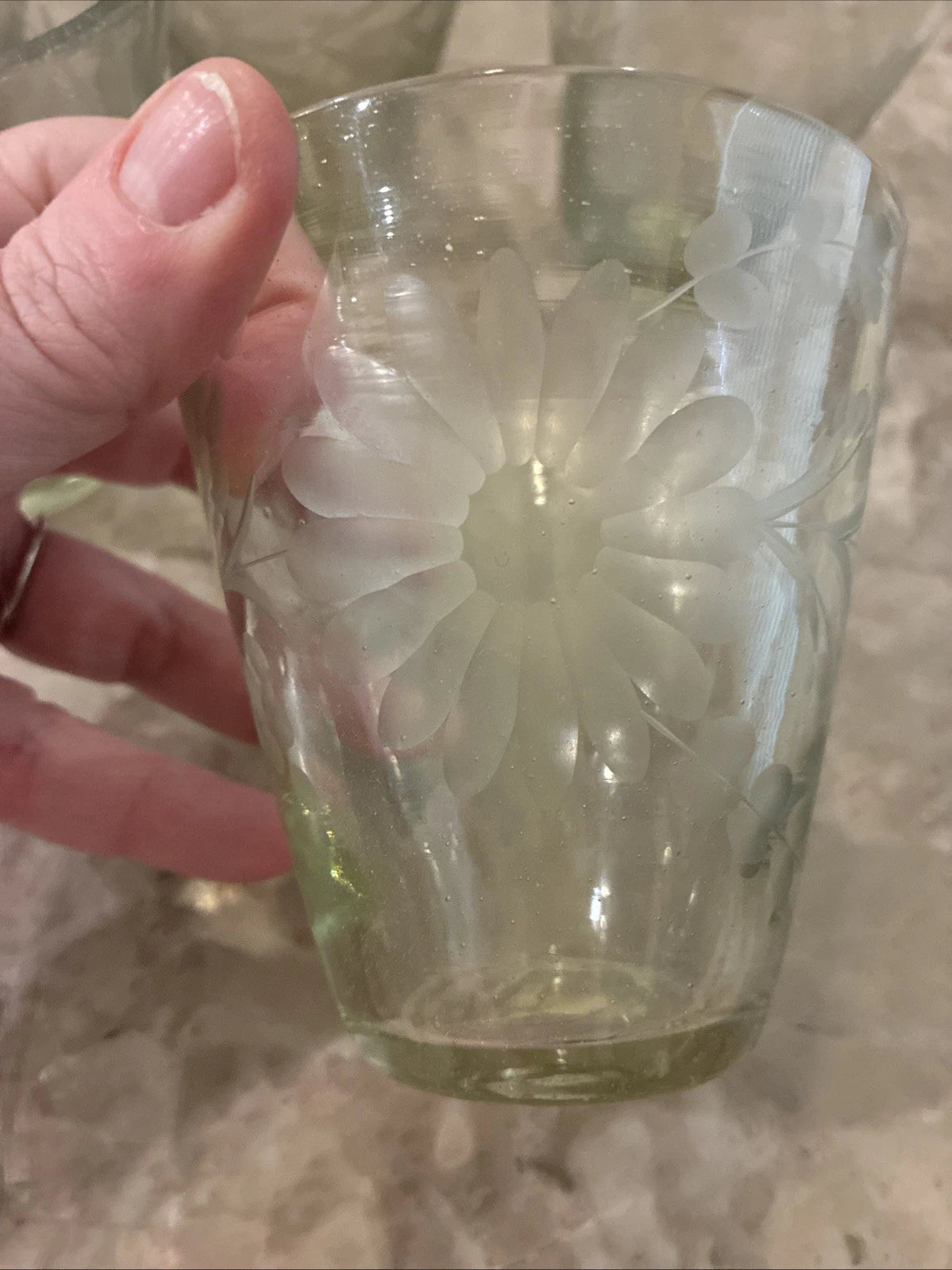Happiness Condessa Stemless Wine Glasses – Set of 5, Clear 4" Tall