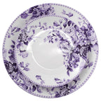 Happiness Traditional Purple Rose 16-Piece Stoneware Dinnerware Set