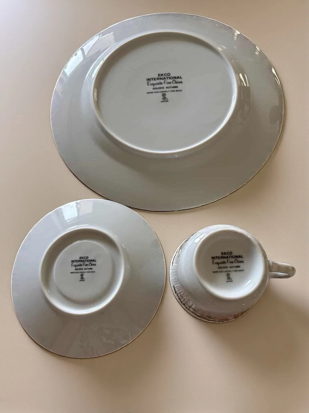 Happiness Porcelain Floral 12-Piece Dinner Set – Cups, Saucers, Plates & Bowls White Gold