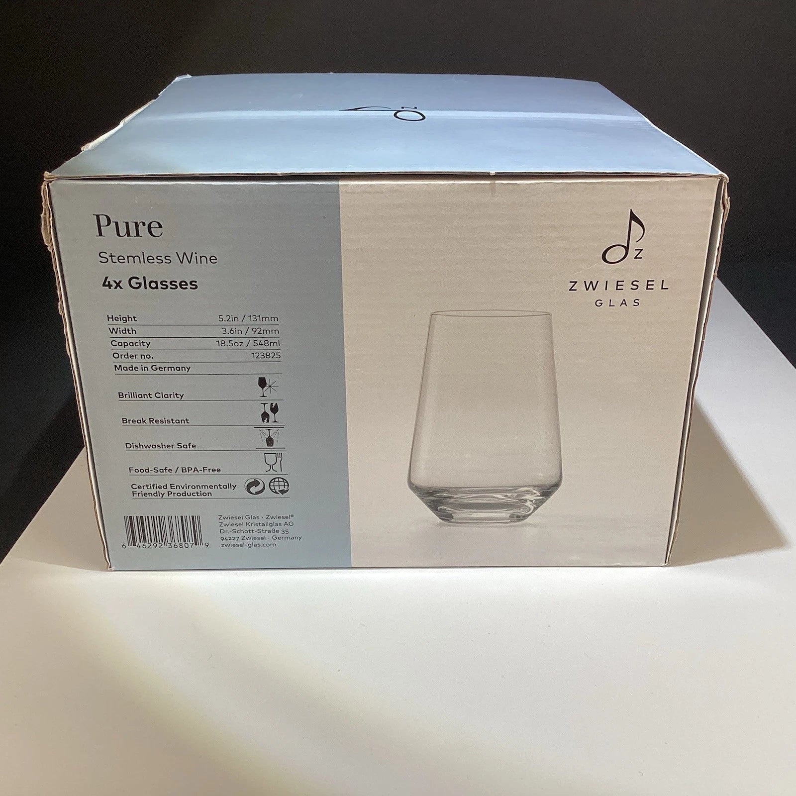 Happiness PURE 18.5oz Stemless Wine Glasses – Set of 4