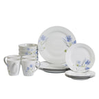 Happiness Wildflower 16-Piece Round Rim Dinnerware Set – Classic Edition