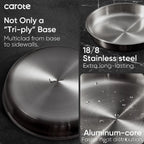 Happiness 15-Piece Induction Cookware Set – Stainless Steel with Removable Handles