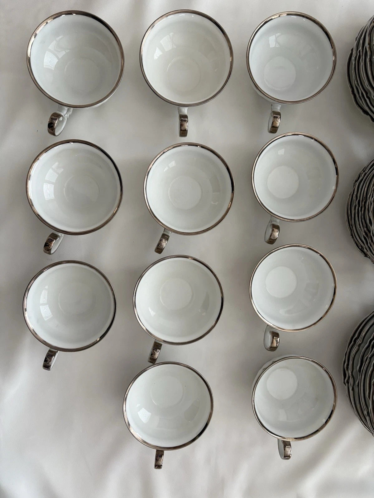 Happiness Wedding Band Porcelain Dinnerware 46-Piece – Platinum Trim