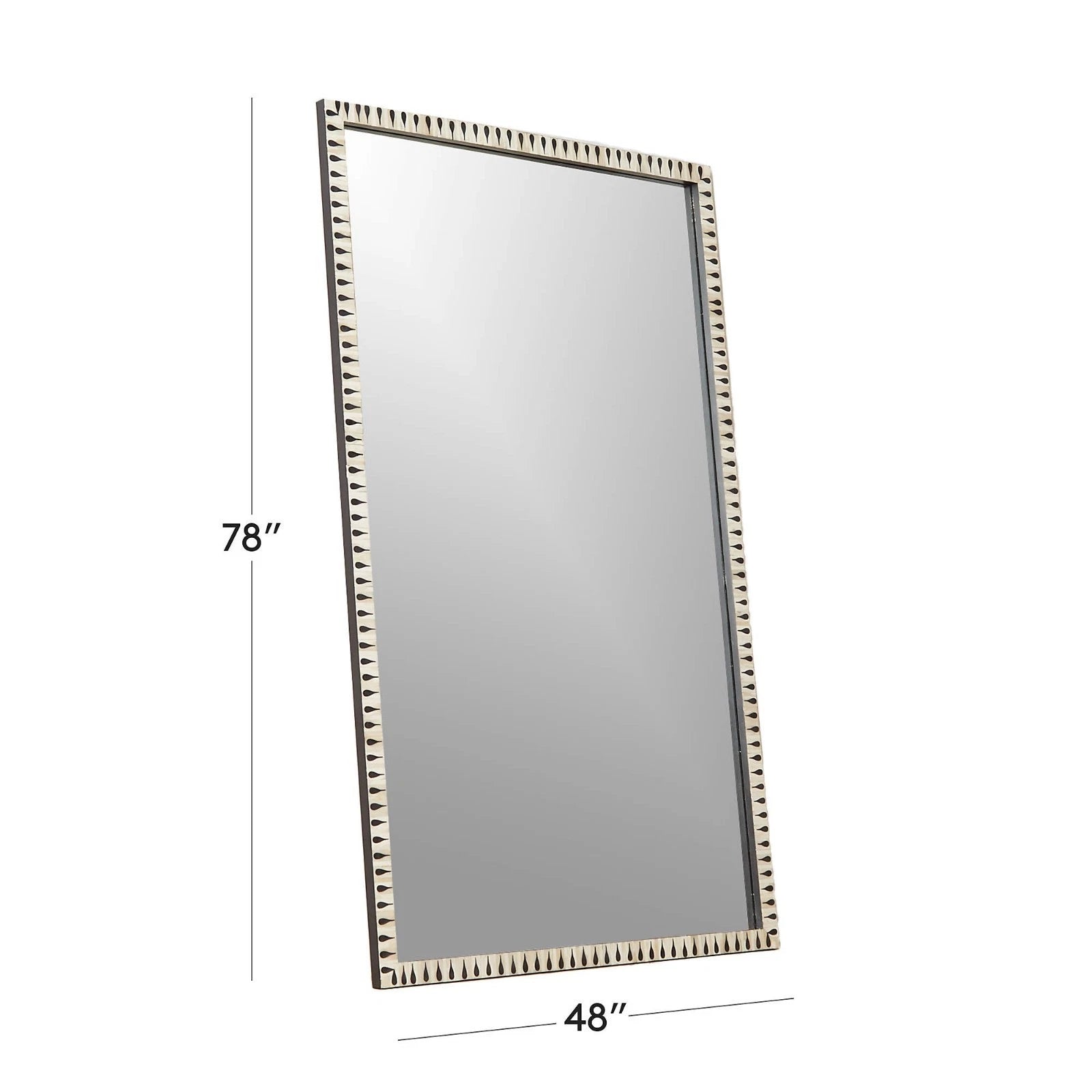 Happiness Bone Inlay Full-Length Floor Mirror – Handmade Decorative Frame