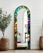 Stained Floor Mirror