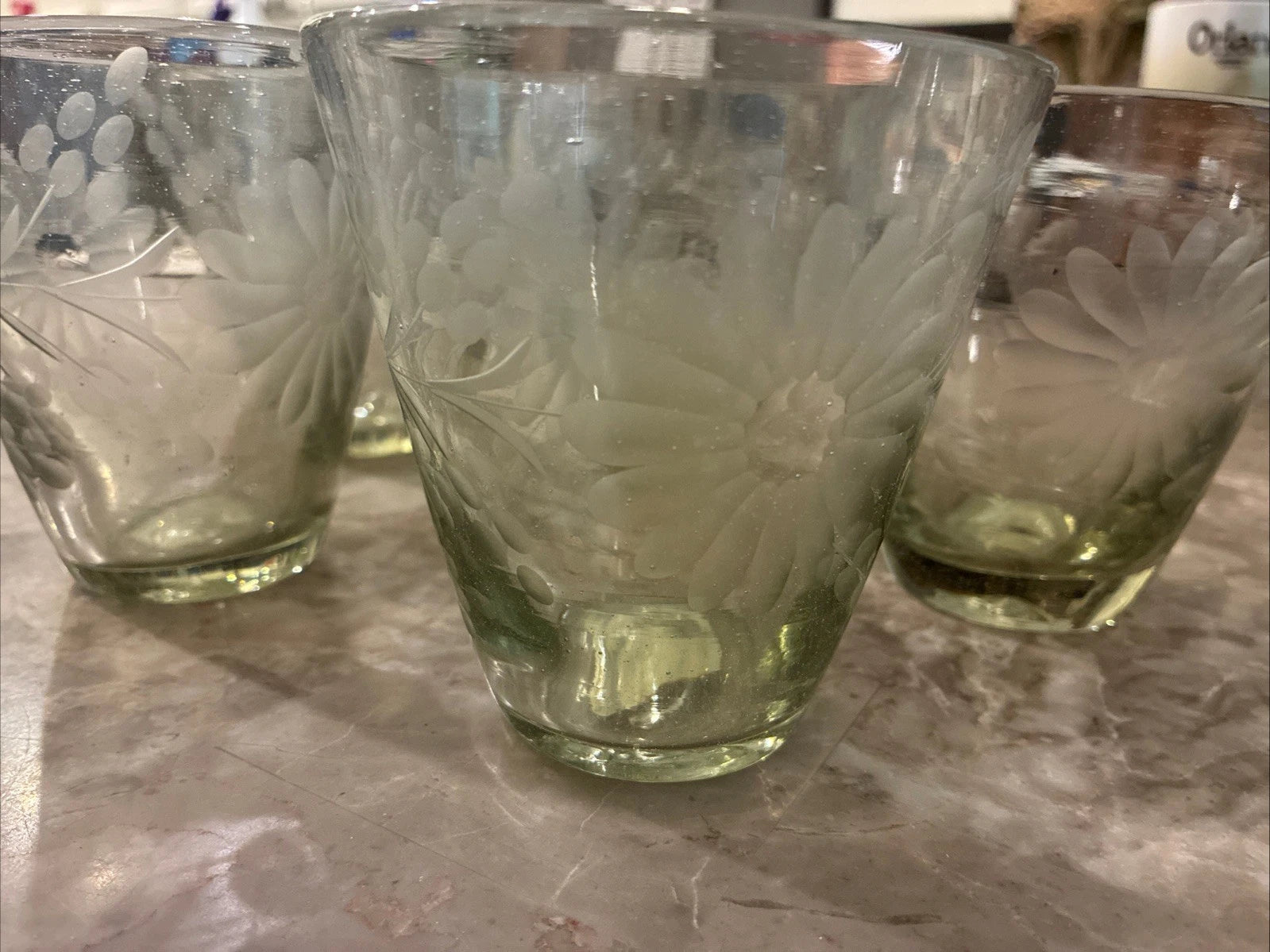 Happiness Condessa Stemless Wine Glasses – Set of 5, Clear 4" Tall