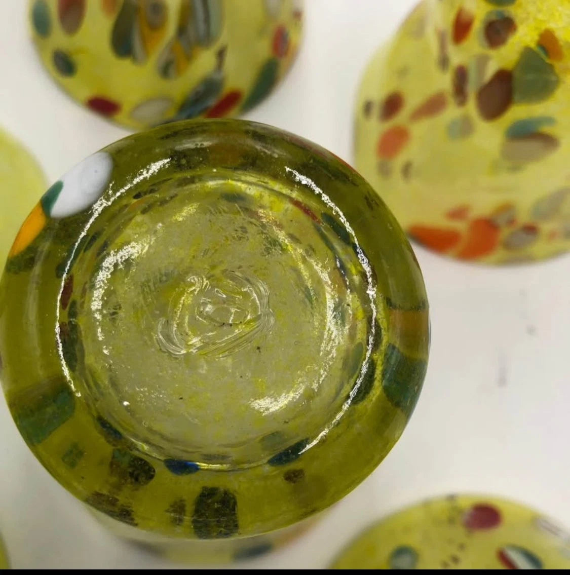 Happiness Hand-Blown Murano Glass Tumblers – Set of 6 Multicolor Venetian Art
