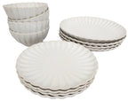 Happiness Colette 12-Piece Stoneware Dinnerware Set – Cream