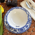 Happiness Antique Azul Blue 24-Piece Porcelain Dinnerware Set – 6 Person Vintage Floral
