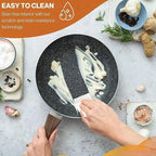 Happiness 8-Piece Nonstick Cookware Set – Frying Pans, Saucepans & Casserole
