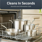 Happiness Professional Chef Stainless Steel Nonstick 10-Piece Cookware Set