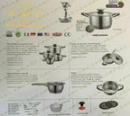 Happiness 23-Piece Stainless Steel Induction Non-Stick Cookware Set