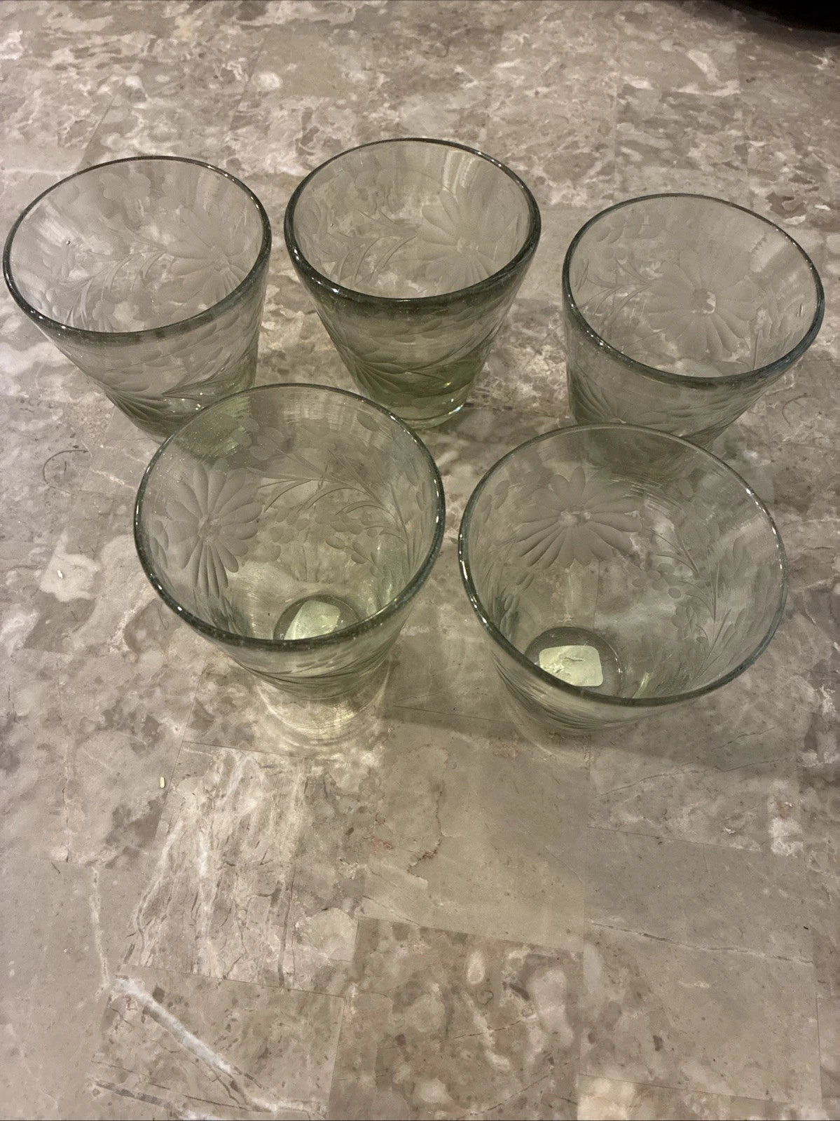 Happiness Condessa Stemless Wine Glasses – Set of 5, Clear 4" Tall