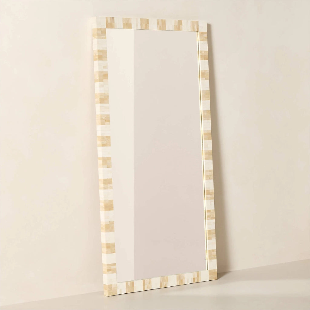 Happiness Bone Inlay Full-Length Floor Mirror – Artisan Handmade Decorative