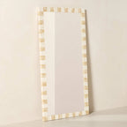 Happiness Bone Inlay Full-Length Floor Mirror – Artisan Handmade Decorative