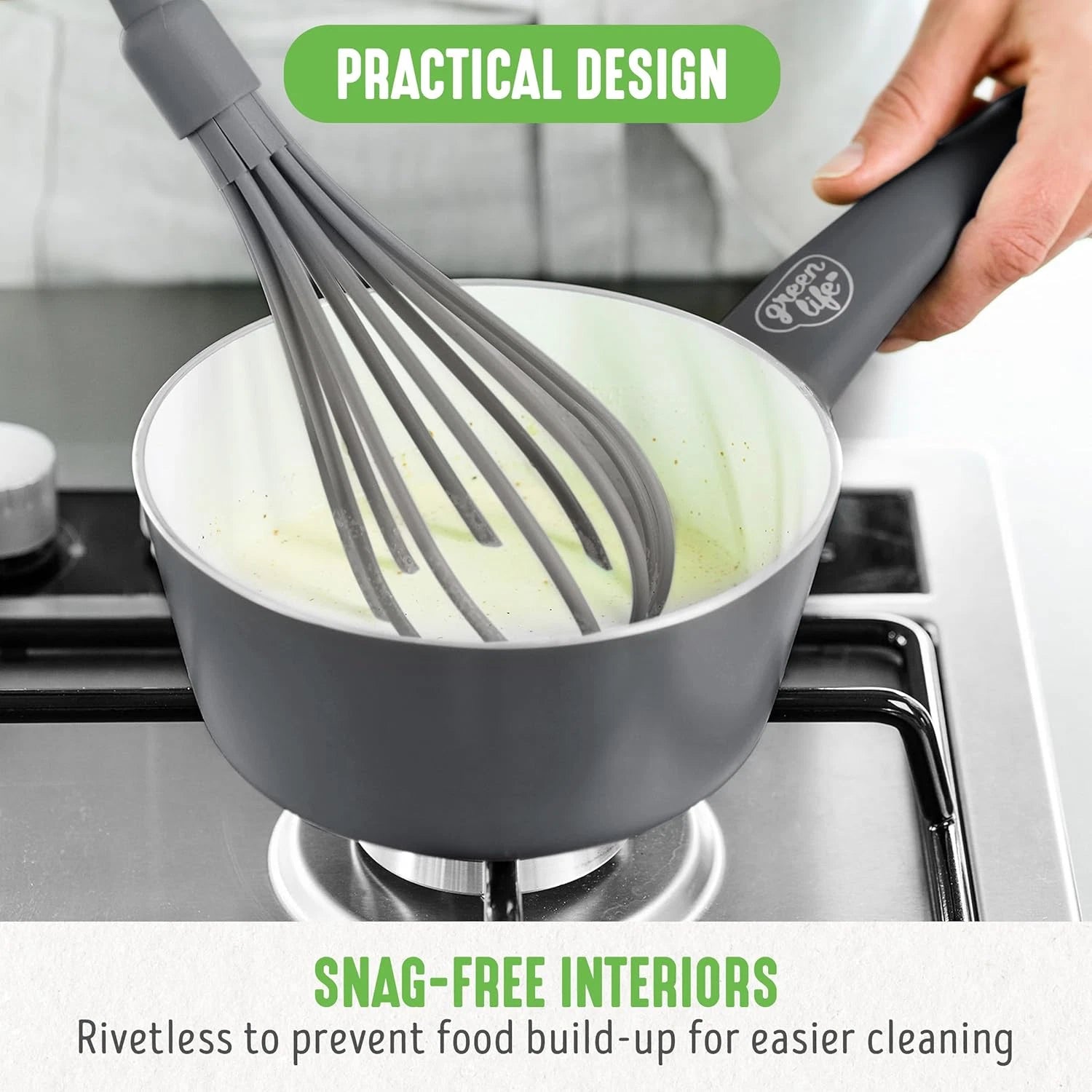 Happiness PFAS-Free Ceramic Nonstick Cookware Set – Soft Grip, Non-Toxic
