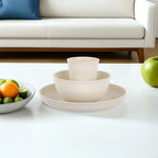 Happiness 18-Piece Reusable Dinnerware Set for 6 – Unbreakable Plates & Bowls