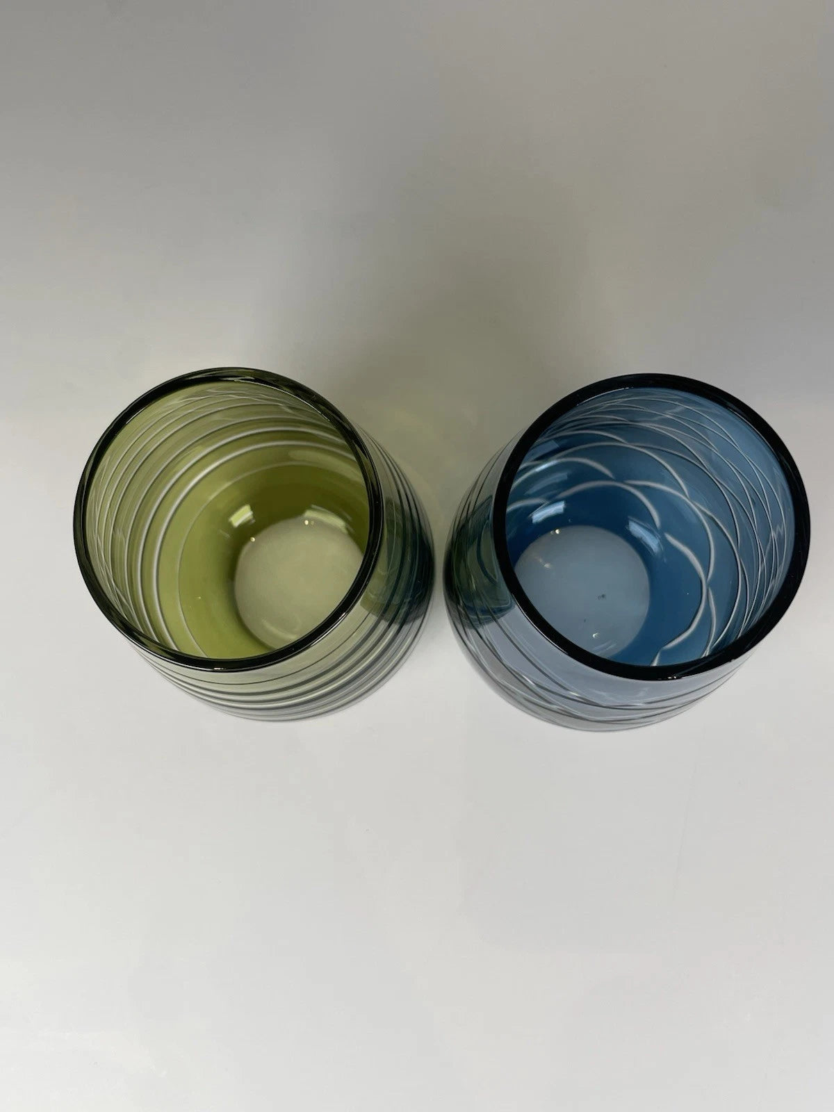 Happiness Bella Festiva Colored Cut Glass Stemless Glasses – Set of 6