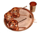Happiness Pure Copper Dinner Set – Embossed Handcrafted Tableware for Entertaining