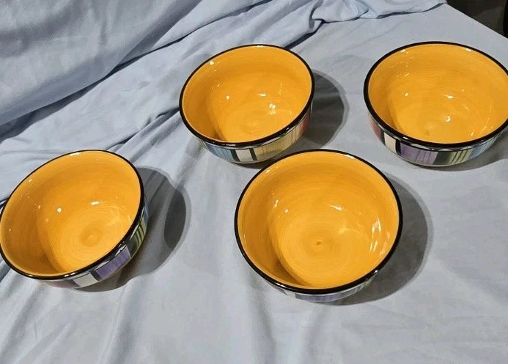Happiness Fandango 12-Piece Dinnerware Set – 4 Dinner Plates, 4 Salad Plates, 4 Bowls
