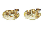 Happiness Elegant Handcrafted Brass Dinner Set – Luxurious Brass Tableware