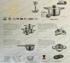 Happiness 23-Piece Stainless Steel Induction Cookware Pan Set