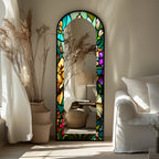 Stained Floor Mirror