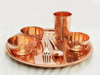Happiness Pure Copper Dinner Set – Embossed Handcrafted Tableware for Entertaining