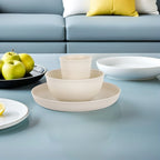 Happiness 18-Piece Reusable Dinnerware Set for 6 – Unbreakable Plates & Bowls