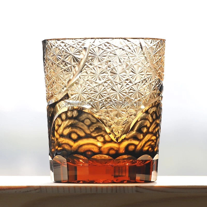 Happiness Premium Hand Engraved Whisky Glasses – Set of 4, 8oz Collector's Edition