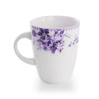Happiness Traditional Purple Rose 16-Piece Stoneware Dinnerware Set