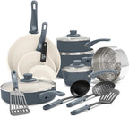 Happiness PFAS-Free Ceramic Nonstick Cookware Set – Soft Grip, Non-Toxic