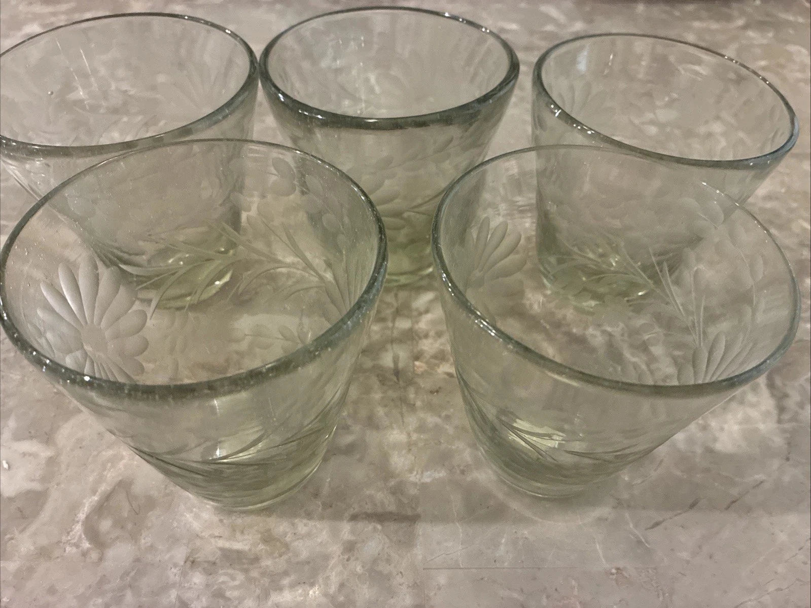 Happiness Condessa Stemless Wine Glasses – Set of 5, Clear 4" Tall