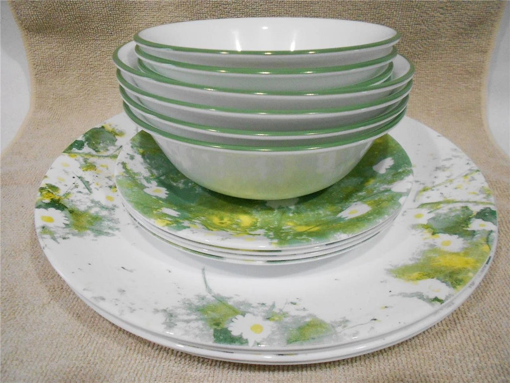 Happiness Beverly 16-Piece Dinnerware Set – Daisy Green Yellow