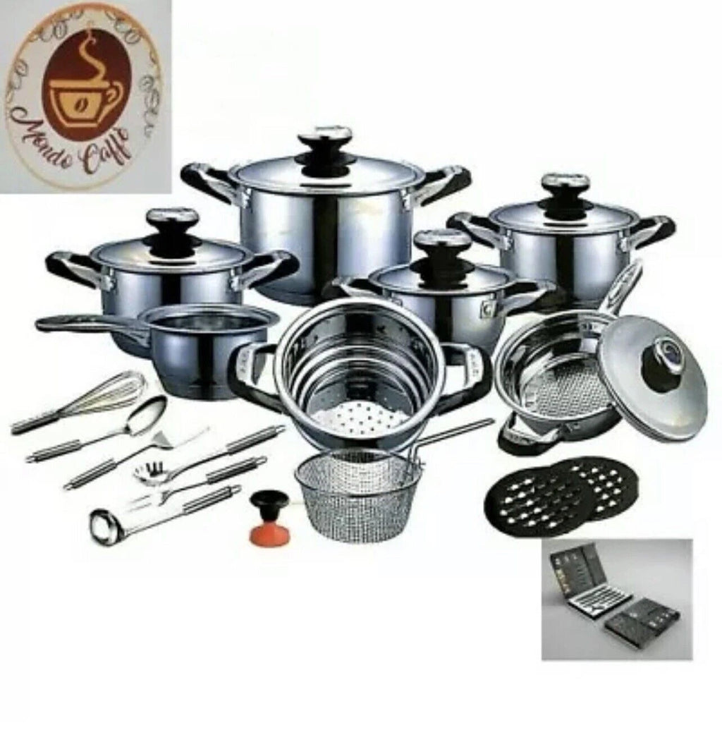 Happiness 23-Piece Stainless Steel Induction Cookware Pan Set
