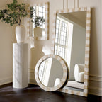 Happiness Bone Inlay Full-Length Floor Mirror – Artisan Handmade Decorative